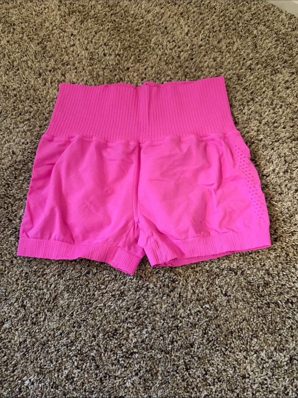 FREE PEOPLE, MOVEMENT STRETCHY SHORTS. M/L. Pink. Great for workout & hot yoga.